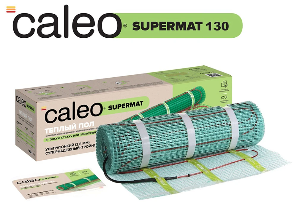 Кабельный теплый пол Caleo Supermat 130 Вт/м2 3 м2